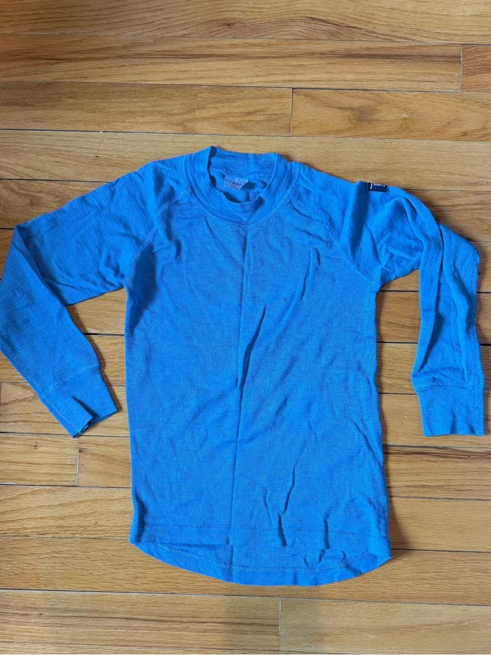 Polarn O. Pyret Light Blue Merino Sweater Sz 4-6 Yrs